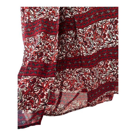 EST. 1946 Women’s XL Red Floral Paisley Sleeveless Layered Blouse - Picture 7 of 8